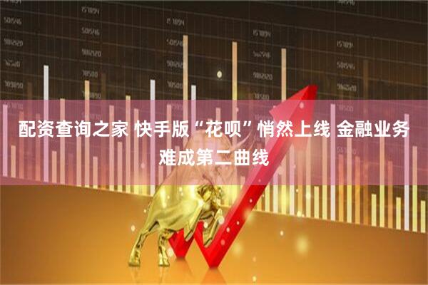 配资查询之家 快手版“花呗”悄然上线 金融业务难成第二曲线